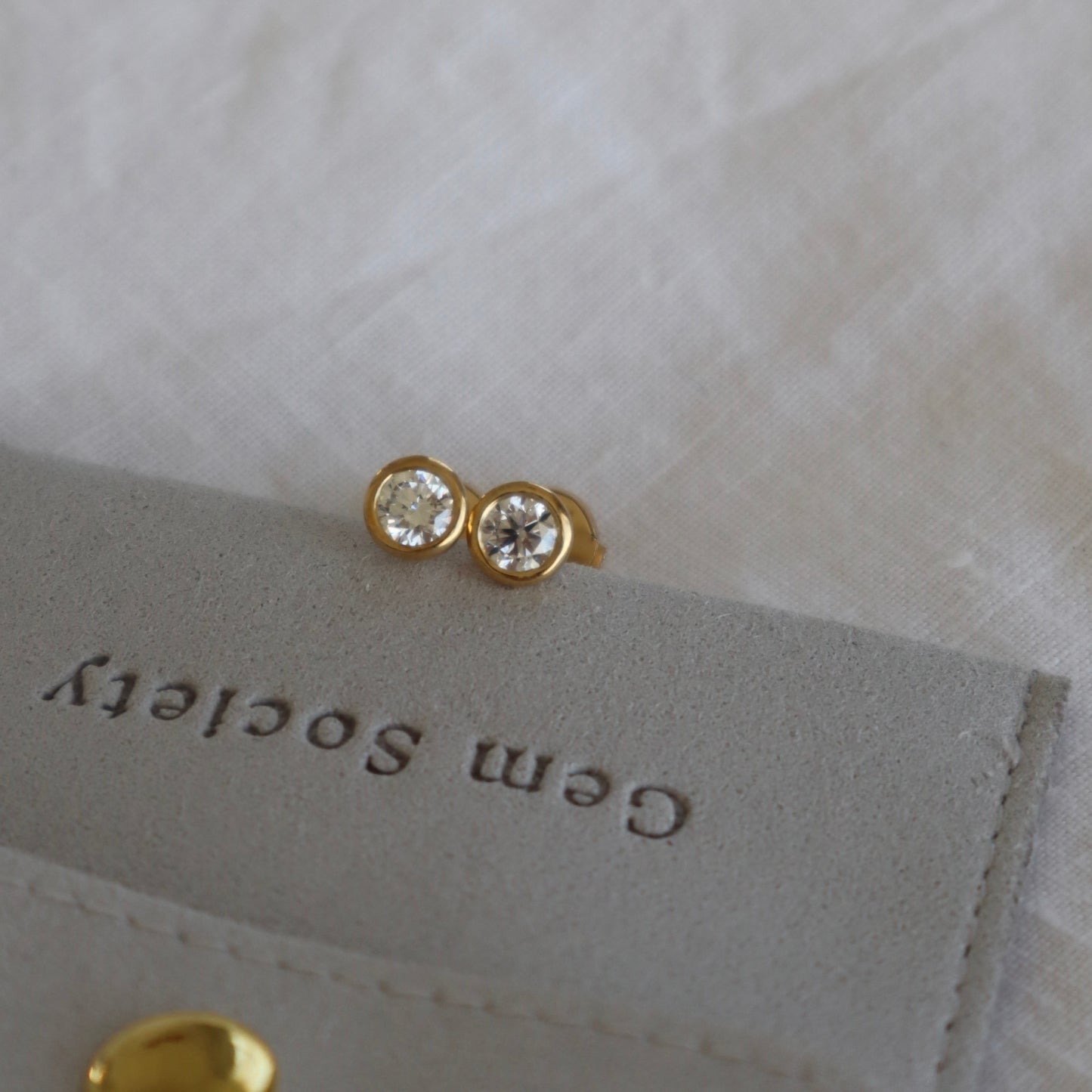 Bezel Set Diamond Studs