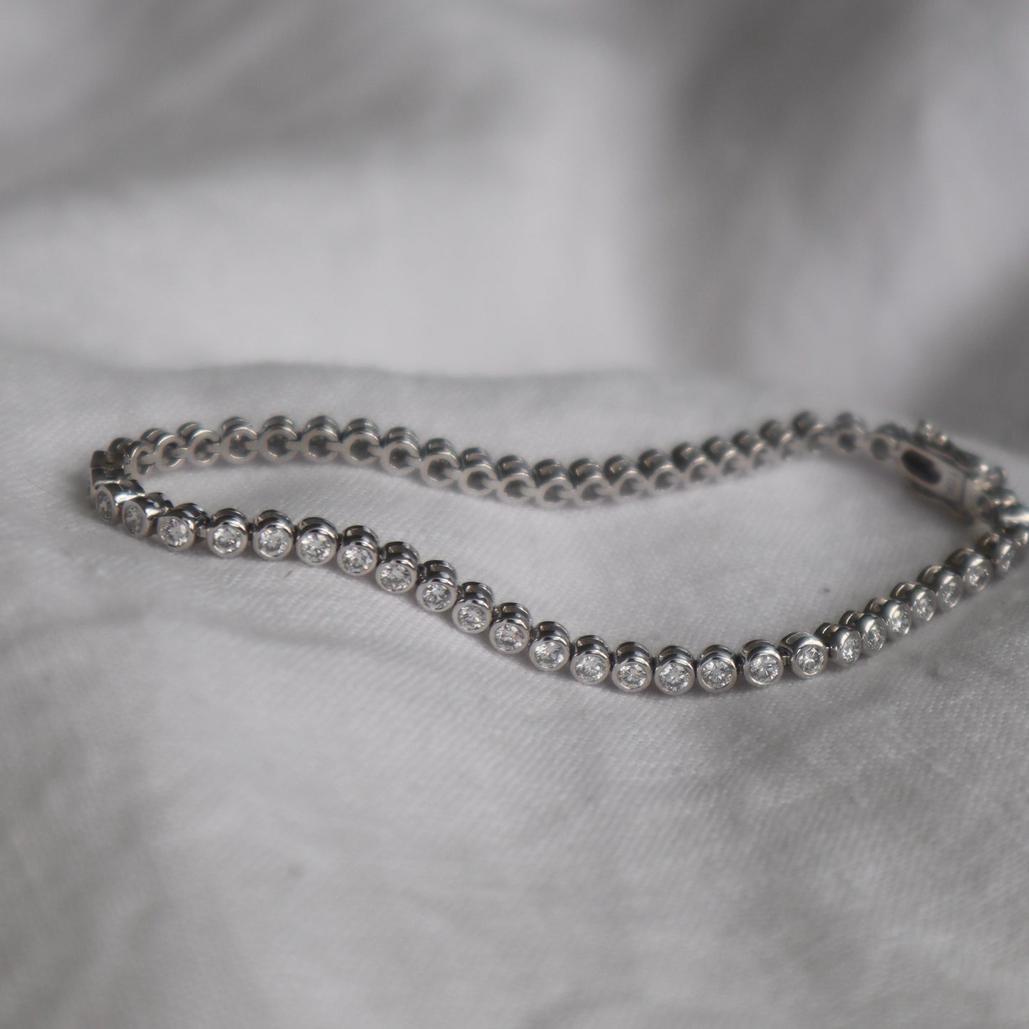 Bezel Diamond Tennis Bracelet