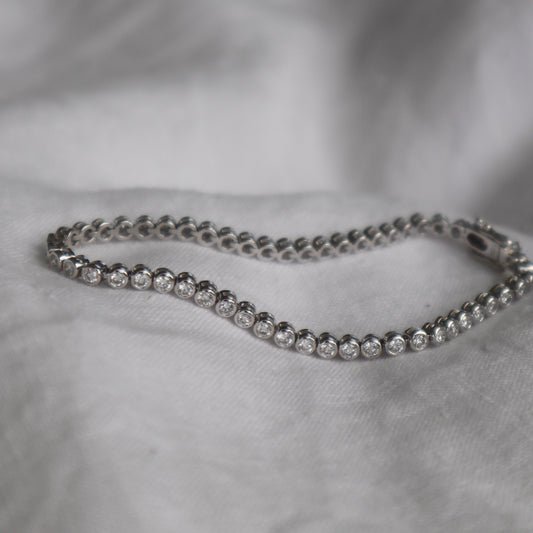 Bezel Diamond Tennis Bracelet