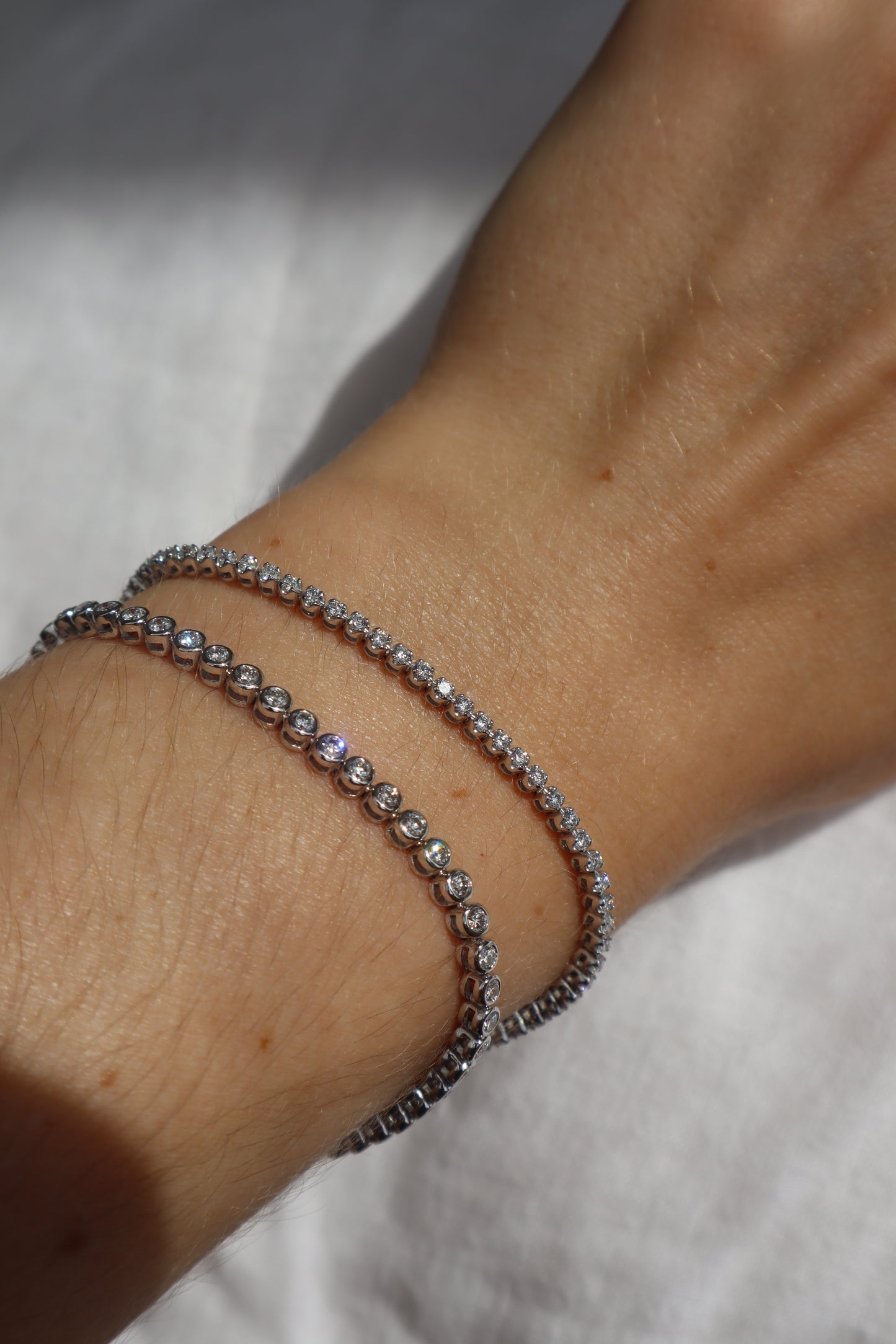 Bezel Diamond Tennis Bracelet