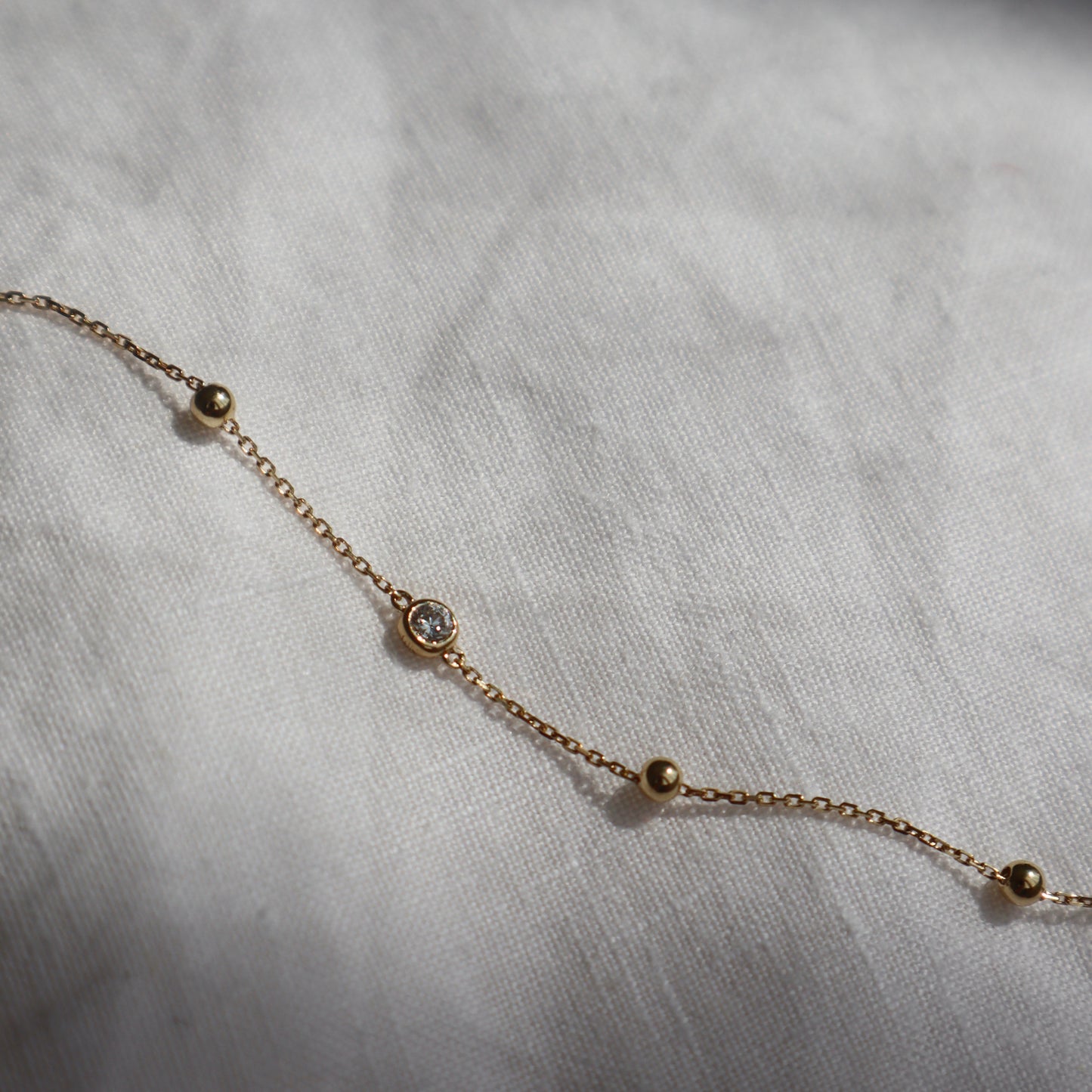Diamond Bezel Station Bracelet