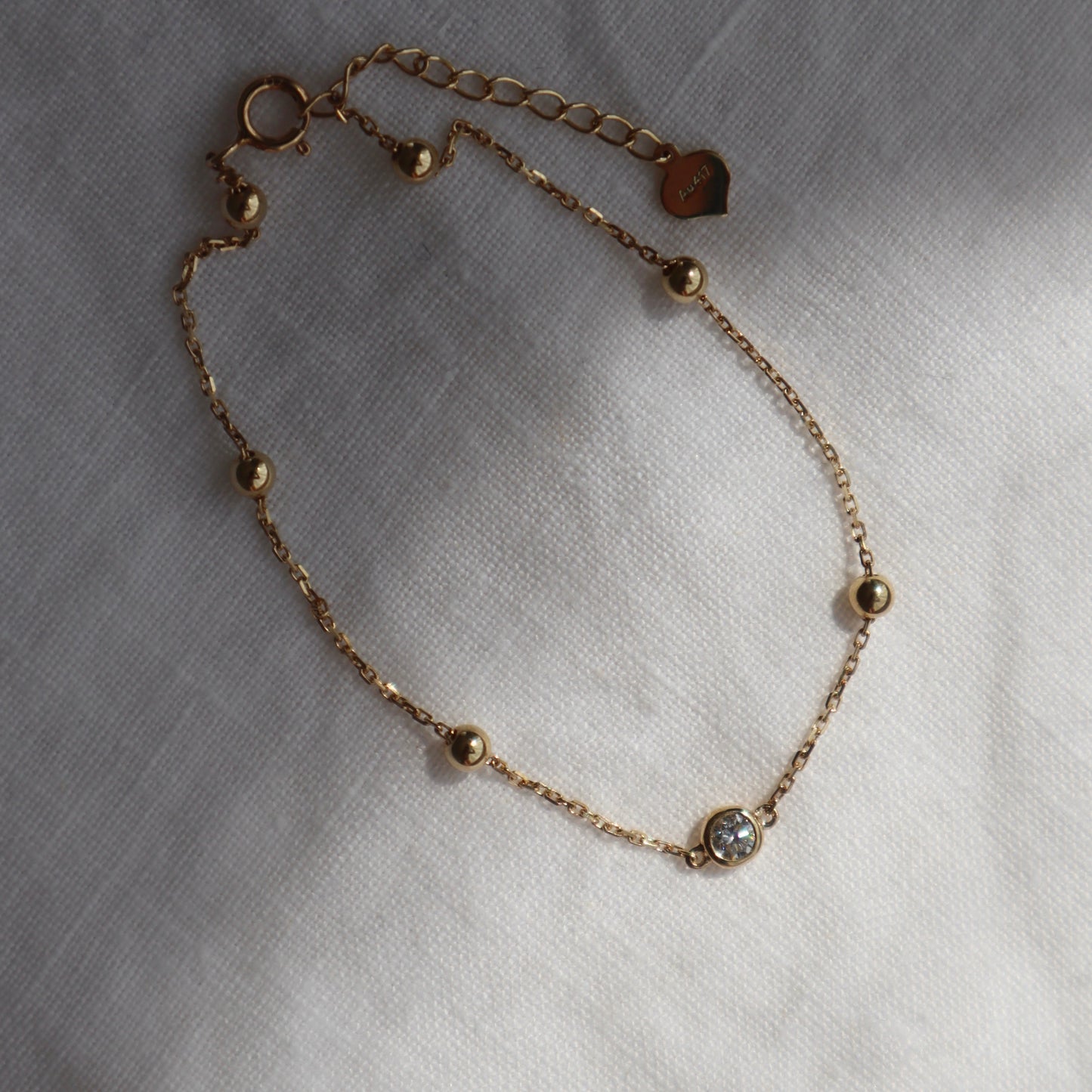 Diamond Bezel Station Bracelet