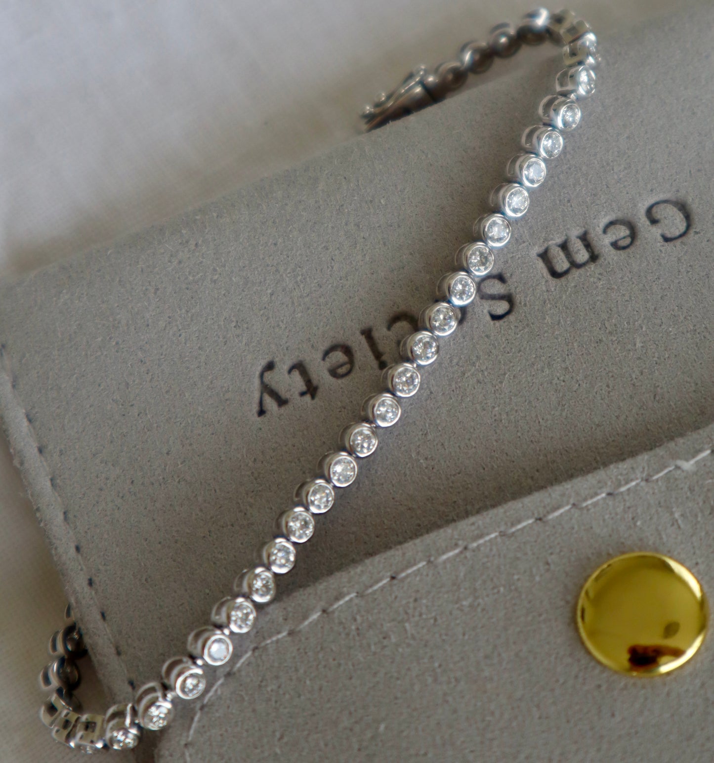 Bezel Diamond Tennis Bracelet
