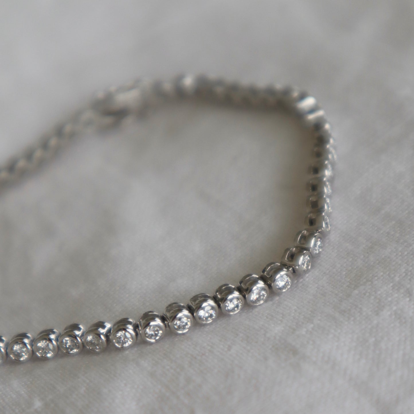 Bezel Diamond Tennis Bracelet