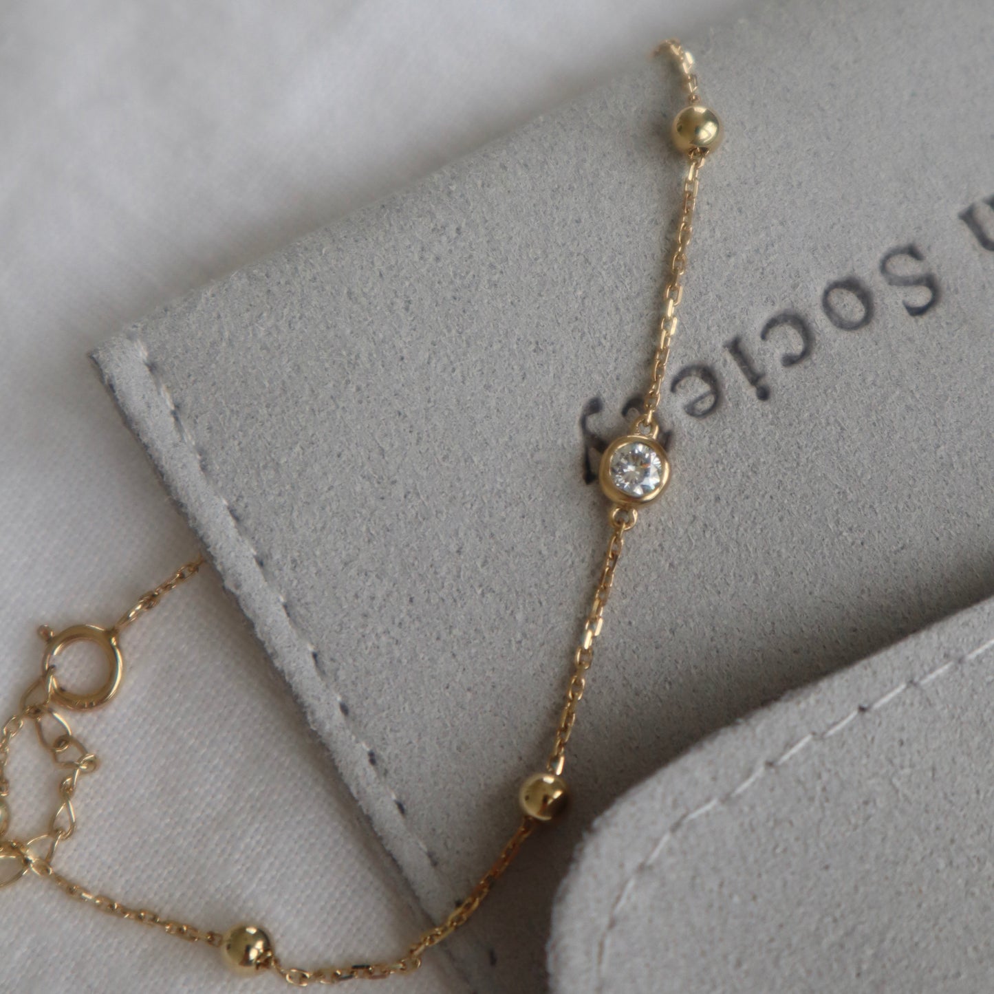 Diamond Bezel Station Bracelet