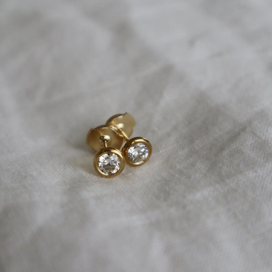 Bezel Set Diamond Studs